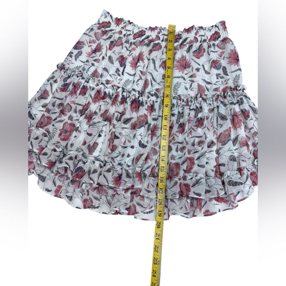 Misa Los Angeles White and Pink Floral Mini Skirt - Picture 12 of 12